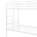 Twin Over Twin Metal Bunk Bed,Divided Into Two Beds White Old Sku:Mf280424Aak Twin White Metal