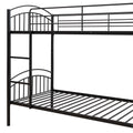 Twin Over Twin Metal Bunk Bed,Divided Into Two Beds Black Old Sku:Mf280424Aab Twin Black Metal