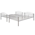 Twin Over Twin Metal Bunk Bed,Divided Into Two Beds Silver Old Sku:Mf280424Aan Twin Silver Metal