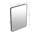 24 X 32 Inch Bathroom Mirror Black Aluminum Frame Black Glass