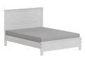 Albany Solid Wood Queen Bed Frame With Headboard, Heavy Duty Modern Rustic Queen Size Bed Frames, Box Spring Needed White Solid Wood