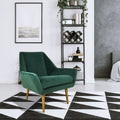 Rose Accent Chair Velvet Green Green Upholstered