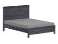 Albany Solid Wood Full Bed Frame With Headboard, Heavy Duty Modern Rustic Full Size Bed Frames, Box Spring Needed Grey Solid Wood