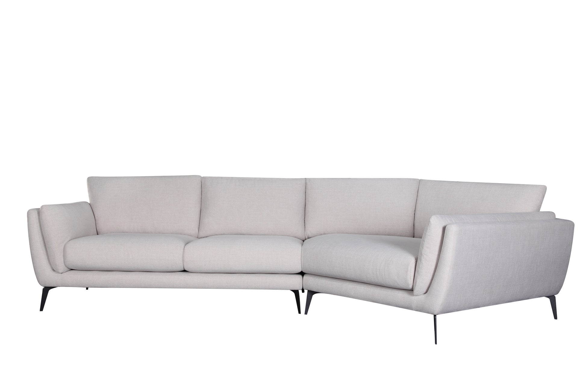 Janette Raf Sectional Oat Warm Grey Upholstered