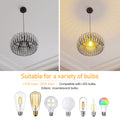 Modern Oblate Black Crystal Chandelier Fixture, Ceiling Pendant Light For Living Room, Bedroom, Kitchen, Dining Room, Hallway, Adjustable Color Temperature, Dimmable, 120V, E26, W16.5*L31.5 Matt
