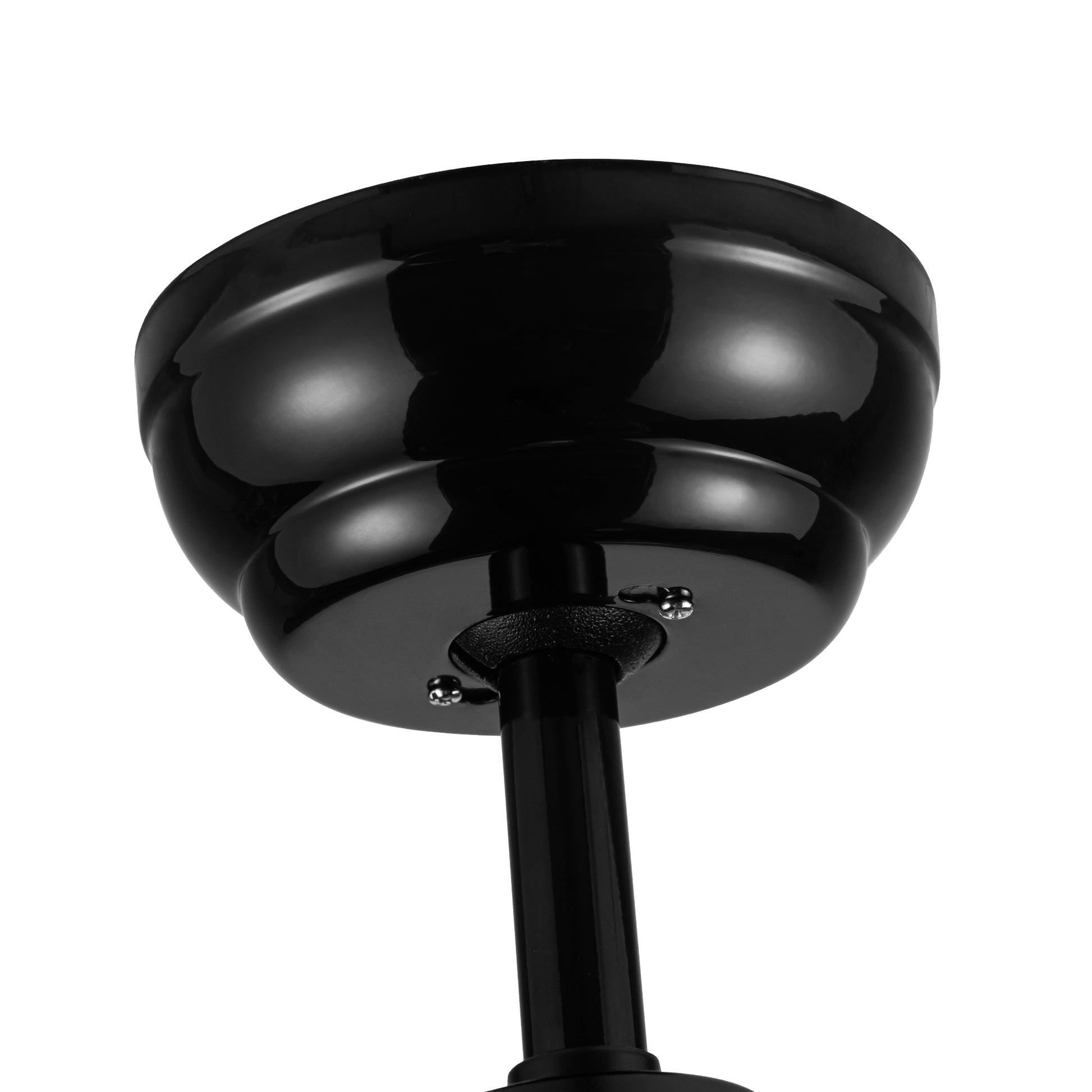 Matte Black Ceiling Fan With Integrated Led Light Black Abs