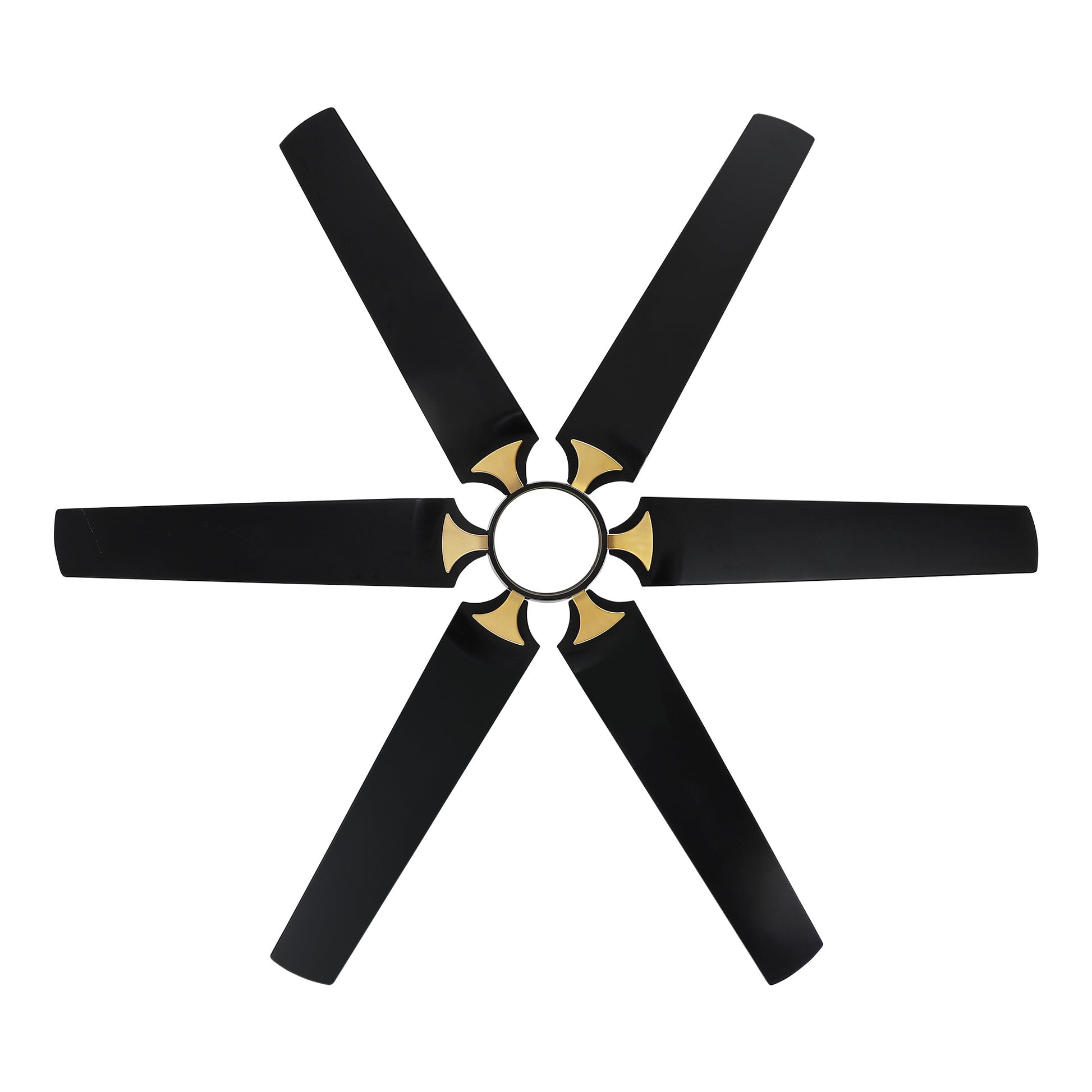 Modern 60" Integrated Led Light Ceiling Fan With Remote Control Matt Black Abs