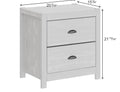 Solid Wood White Night Stand, Bedside Table, End Table, Desk With Drawers For Living Room, Bedroom White Solid Wood