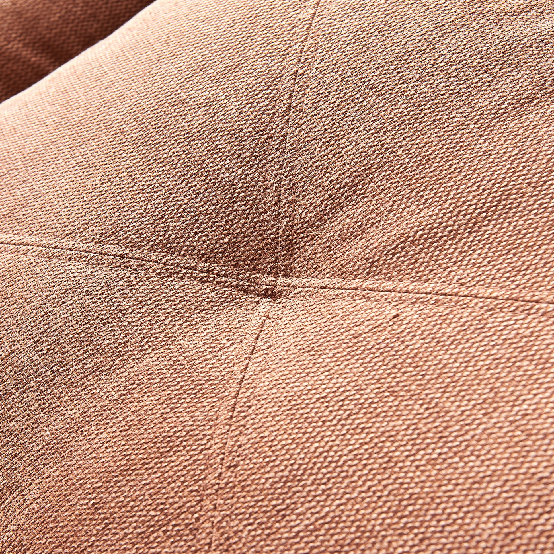 Living Room Furniture Linen Fabric Faux Leather With Wood Leg 2 3 Sectional Brown Brown Foam Fabric