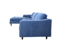 Anderson Laf Sectional Denim Blue Blue Upholstered