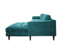 Anderson Raf Sectional Turquoise Blue Upholstered