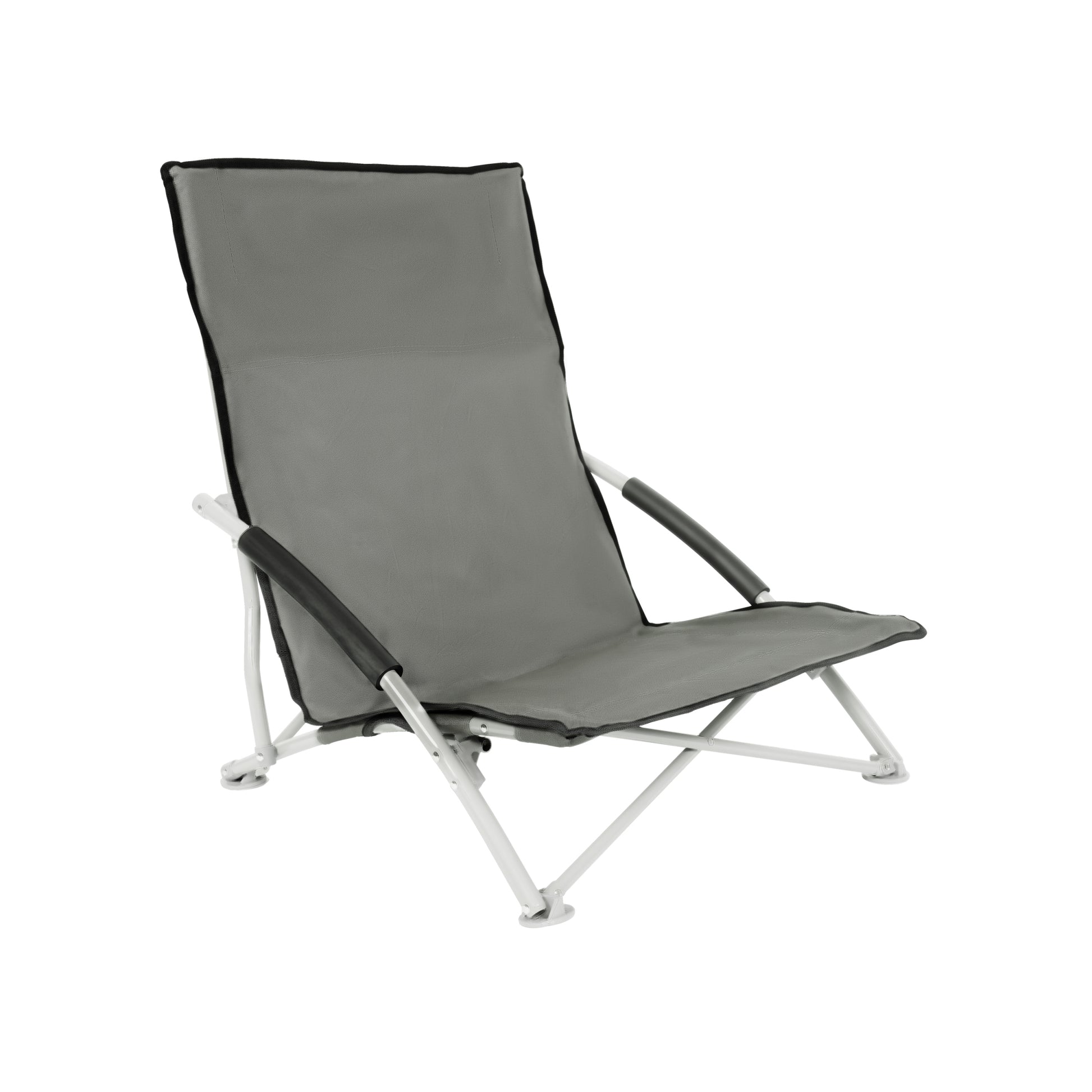 Yssoa Beach Camping Folding Adults With Carry Bag Low Profile, Lightweight, Portable Chair For Outdoor Travel, Picnic, Bbq Color: Grey , 1 Pack, Black Black Oxford Fabric