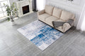 Zara Collection Abstract Design Gray Turquoise Machine Washable Super Soft Area Rug Multicolor Polyester