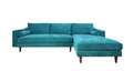 Anderson Raf Sectional Turquoise Blue Upholstered