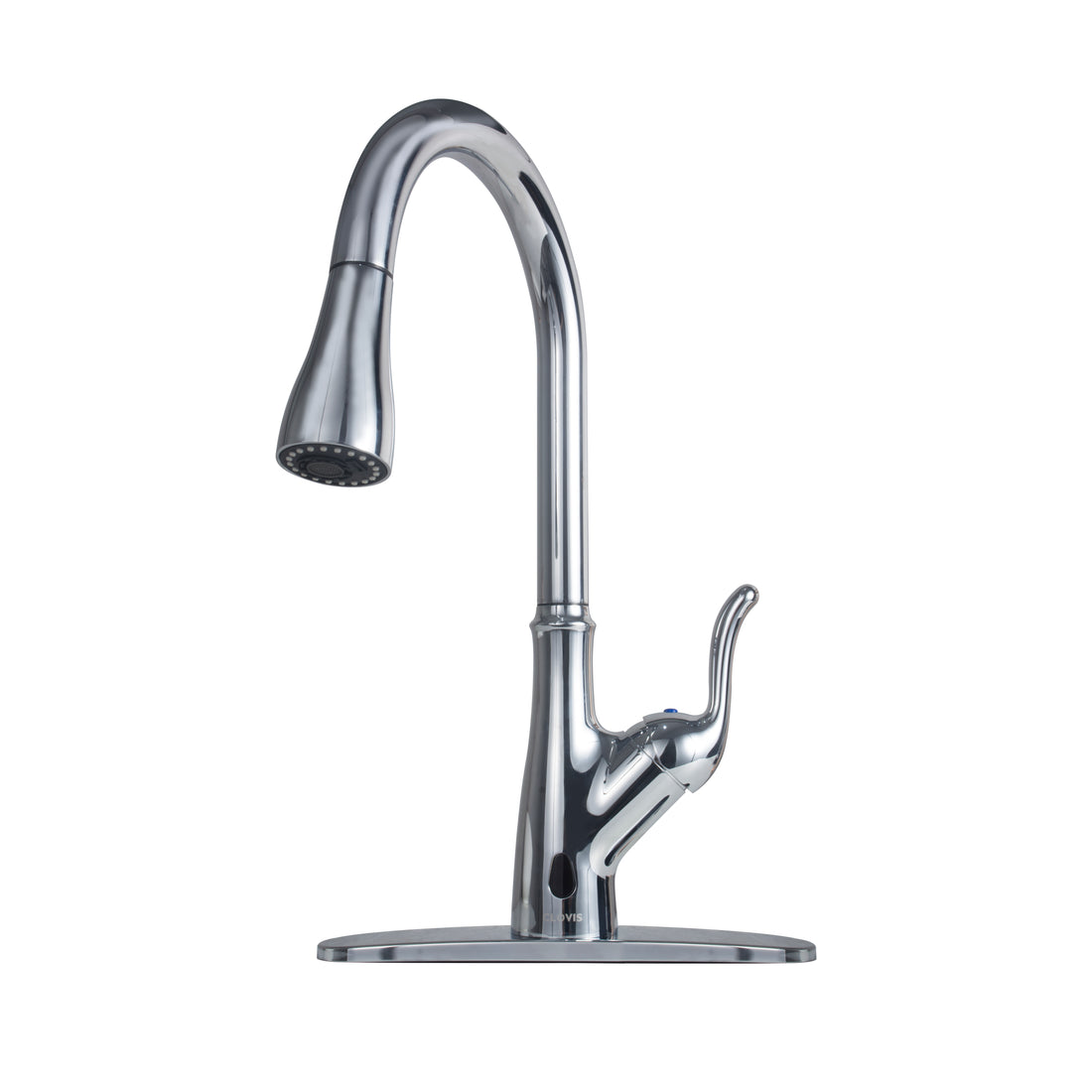 Pull Down Touchless Single Handle Kitchen Faucet Brushed Nickel Zinc