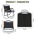 Yssoa Folding Camping Chair For Adults With Handle And Storage Bag, Small Size, 253Lbs Load Bearing Collapsible Outdoor Furniture For Leisure, Beach, Picnic, Hiking, Fishing Color: Black , S Black