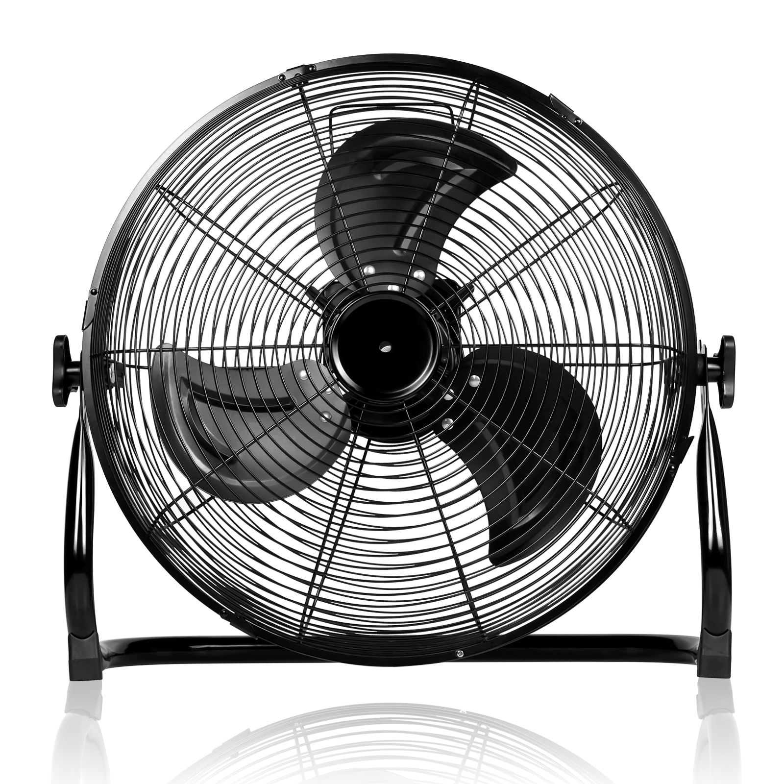 Rechargeable Cordless Floor Fan, 12 Inch, High Velocity Floor Fan With 360 Degree Tilt, Ready To Use, Battery Operated, Heavy Duty Metal Floor Fan For Industrial, Commercial, Residential, Office Black Metal