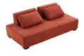 One Piece Morden Sofa Counch 3 Seater Minimalist Sofa For Living Room Lounge Home Office Orange Orange Upholstered