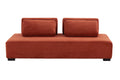 One Piece Morden Sofa Counch 3 Seater Minimalist Sofa For Living Room Lounge Home Office Orange Orange Upholstered