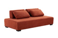 One Piece Morden Sofa Counch 3 Seater Minimalist Sofa For Living Room Lounge Home Office Orange Orange Upholstered