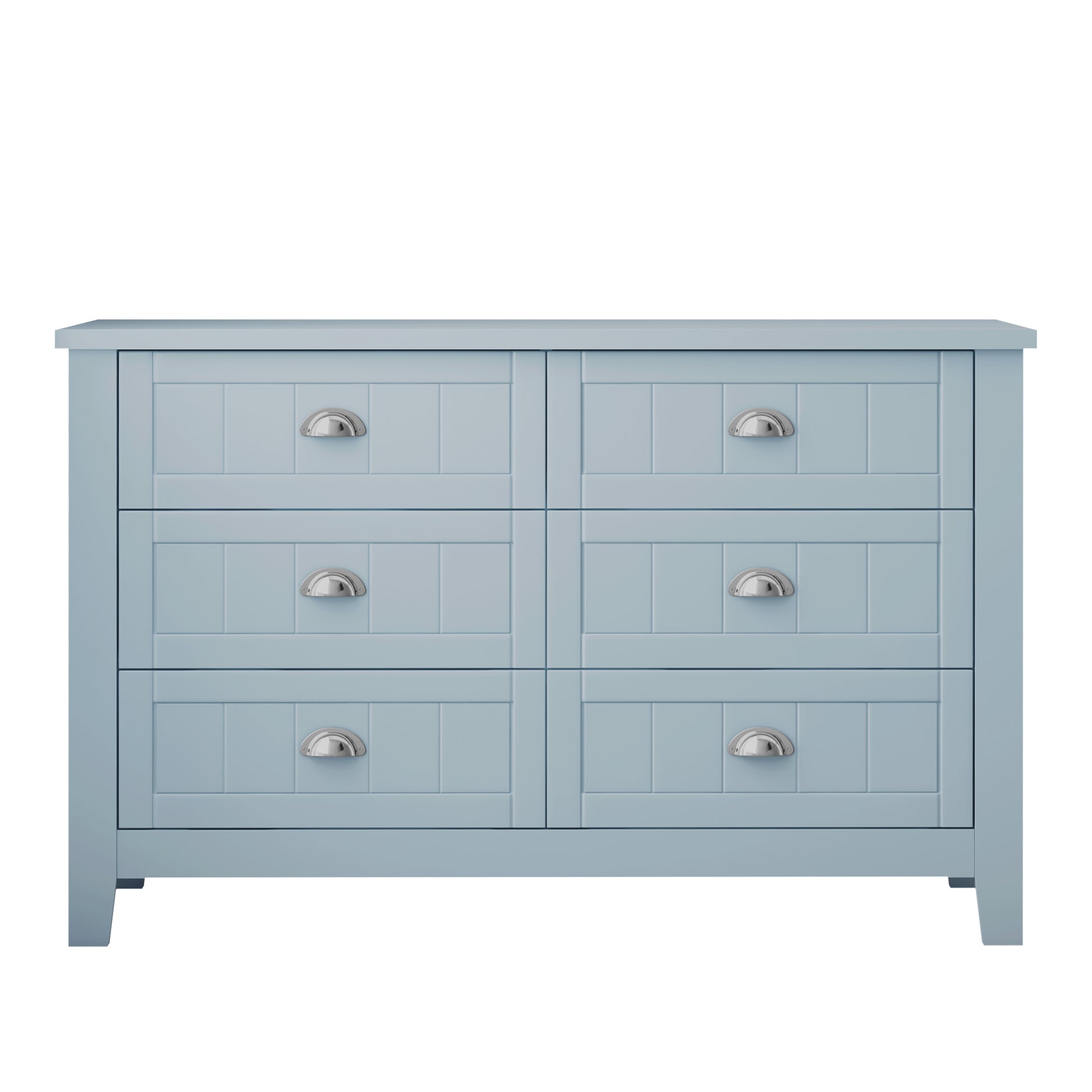 Drawer Dresser Bar Cabinet Side Cabinet,Buffet Sideboard,Buffet Service Counter,Solid Wood Frame,Plasticdoor Panel,Retroshell Handle,Applicable To Dining Room,Iving Room,Kitchen Corridor,Grayish Blue 5 Or More Drawers Grayish Blue Primary Living Space