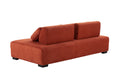 One Piece Morden Sofa Counch 3 Seater Minimalist Sofa For Living Room Lounge Home Office Orange Orange Upholstered