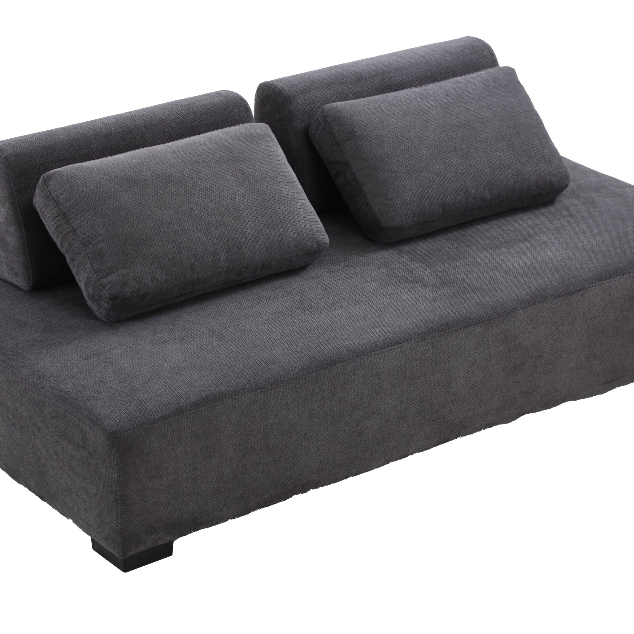 85.4'' Minimalist Sofa 3 Seater Couch For Apartment, Business Lounge, Waiting Area, Hotel Lobby Grey Grey Upholstered