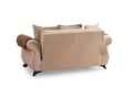 Carmen Traditional Style Loveseat Made With Chenille Upholstery Wood In Beige Color Beige Chenille Wood Primary Living Space Firm Cushion Back Contemporary,Modern Rolled Arms Solid Wood Mdf Wood