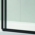 60 In. W X 76 In. Hsliding Frameless Shower Door In Matte Black With Clear Glass Matt Black Glass