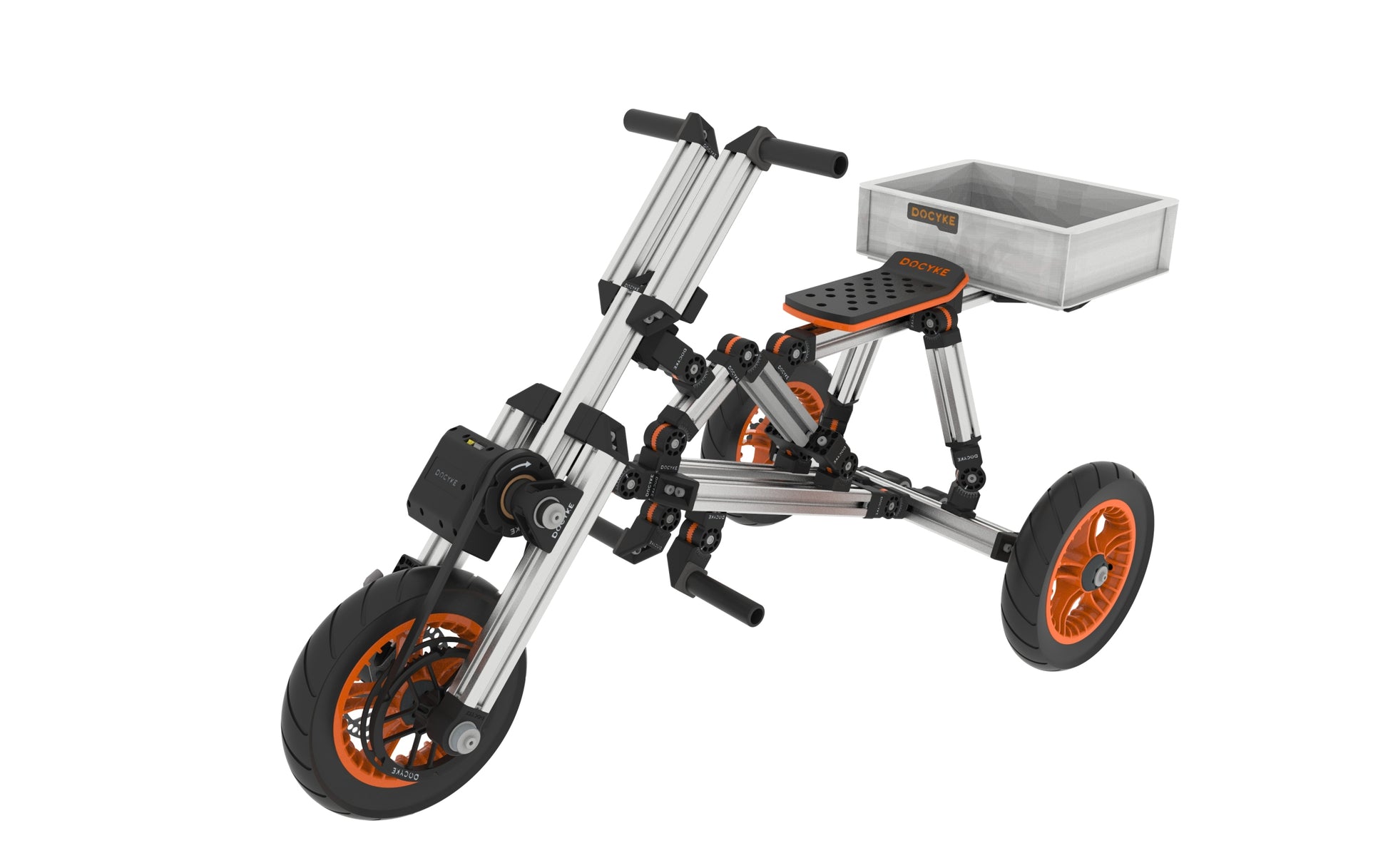 Modular Design High Strength Material Electric Innovation Kart, More Than 20 Kinds Of Assembly Methods, Suitable For Outdoor Sports, Parent Child Interaction,Promotion Plus A S Kit Orange Abs Steel Q235