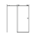 60 In. W X 76 In. Hsliding Frameless Shower Door In Matte Black With Clear Glass Matt Black Glass