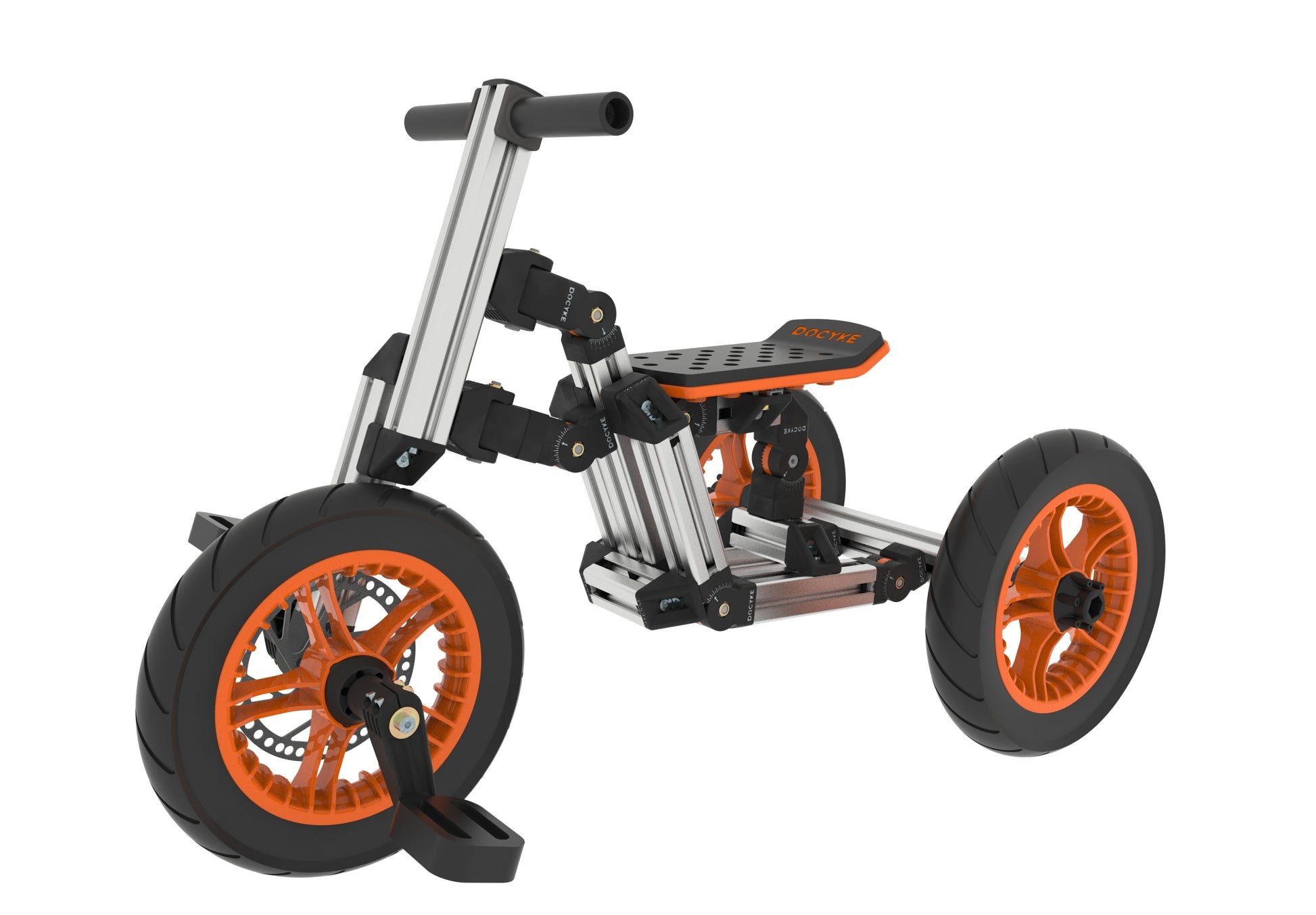 Kidrock Buildable Kit 20 In 1 Kids Go Kart Set, Suitable For 1 To 8 Years Old, Two Wheel Bike, Three Wheel Bike, Go Kart, Sit Stand Scooter, Etc. Christmas Plus A Snow Upgrade Package . Orange Abs Rubber Steel Q235