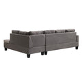 Sofa Set For Living Room With Chaise Lounge And Storage Ottoman Living Room Furniture Gray Grey Fabric