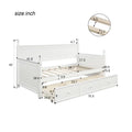 Wood Daybed With Three Drawers ,Twin Size Daybed,No Box Spring Needed ,White White Solid Wood