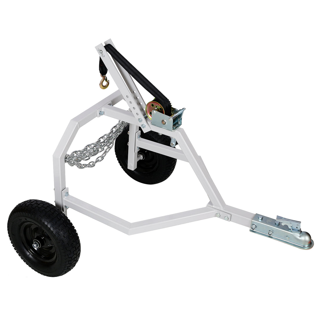 Atv Log Skidding Arch 1000 Lb. Capacity,16.5In Penumatic Tire Blue Metal