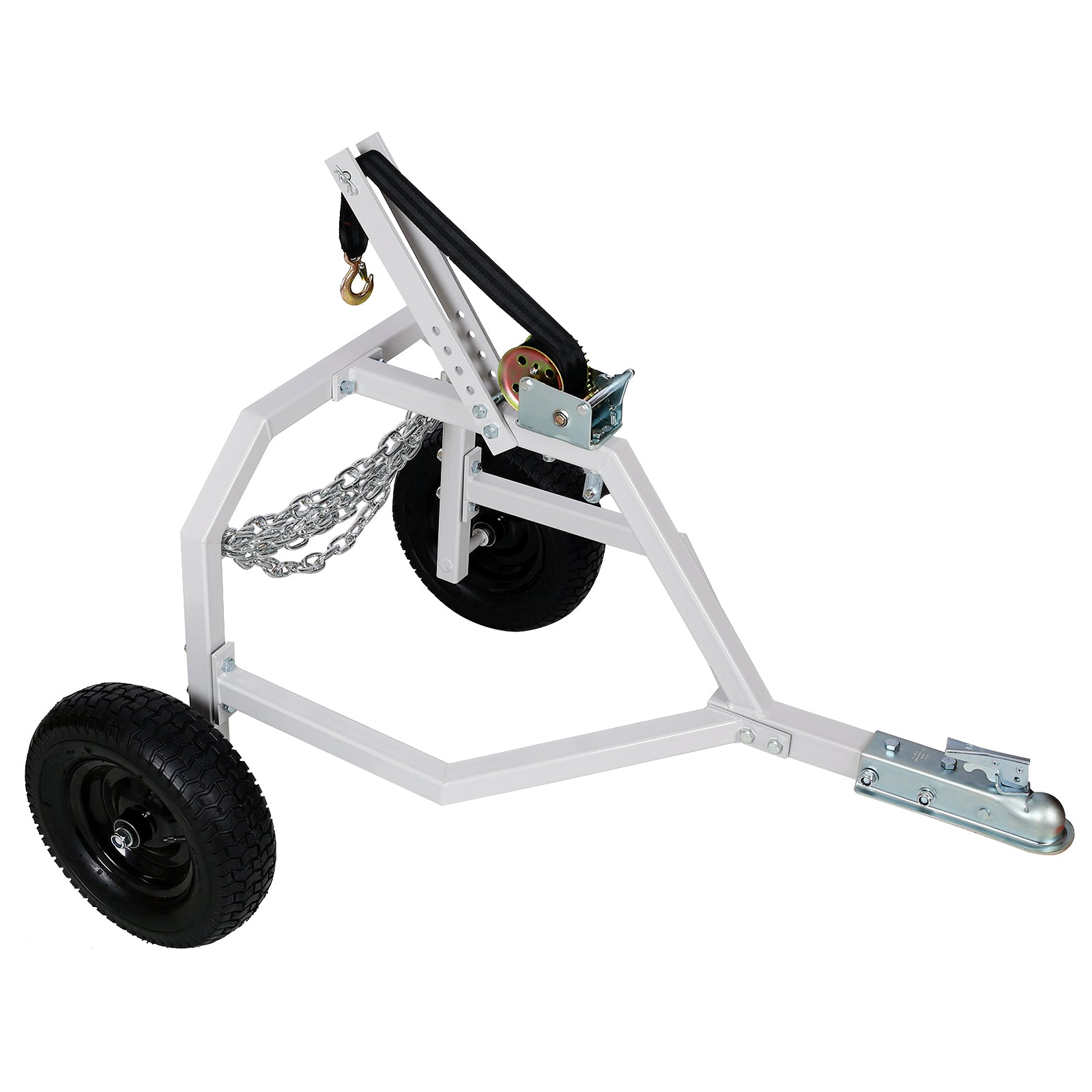 Atv Log Skidding Arch 1000 Lb. Capacity,16.5In Penumatic Tire Blue Metal
