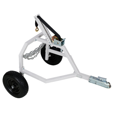Atv Log Skidding Arch 1000 Lb. Capacity,16.5In Penumatic Tire Blue Metal