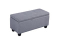 Video Large Storage Ottoman Bench Set, 3 In 1 Combination Ottoman, Tufted Ottoman Linen Bench For Living Room, Entryway, Hallway, Bedroom Support 250Lbs Gray Fabric