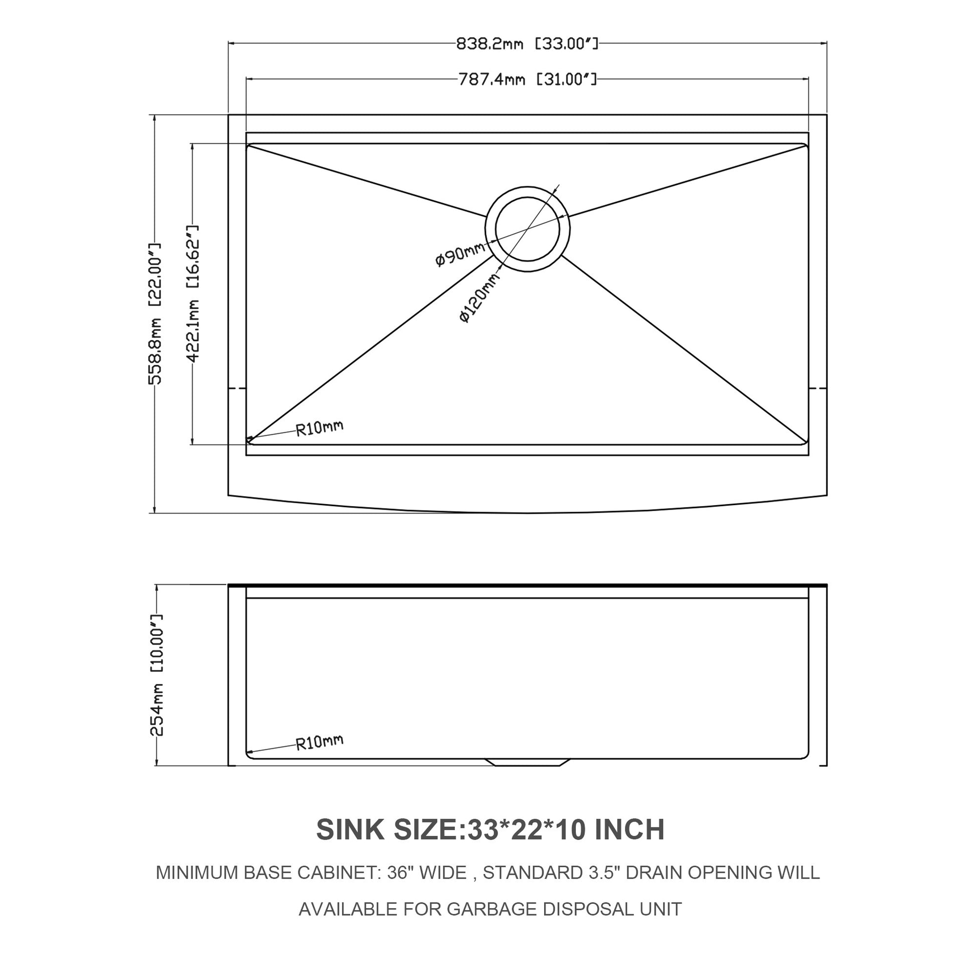 33 Black Farmhouse Sink Workstation 33 Inch Kitchen Sink Gunmetal Black Stainless Steel 16 Gauge Apron Front Kitchen Sink Gunmetal Black Stainless Steel