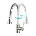 Stainless Steel Pull Down Kitchen Faucet With Soap Dispenser Brushed Nickel Brushed Nickel Stainless Steel