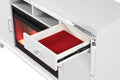 Sterling Tv Stand With Electric Fireplace In White White Solid Wood