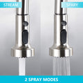 Stainless Steel Pull Down Kitchen Faucet With Soap Dispenser Brushed Nickel Brushed Nickel Stainless Steel