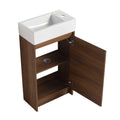 18 Inch Freestanding Bathroom Vanity With Single Sink, Soft Closing Doors, Suitable For Small Bathrooms Bvb03118Bre Brown Ebony 1 Bathroom Freestanding Plywood