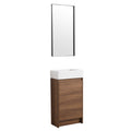 18 Inch Freestanding Bathroom Vanity With Single Sink, Soft Closing Doors, Suitable For Small Bathrooms Bvb03118Bre Brown Ebony 1 Bathroom Freestanding Plywood