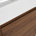 18 Inch Floating Small Bathroom Vanity With Single Sink, Suitable For Small Bathroom Bvb03018Bre Brown Ebony Plywood