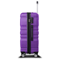 Luggage Sets Model Expandable Abs Hardshell 3Pcs Clearance Luggage Hardside Lightweight Durable Suitcase Sets Spinner Wheels Suitcase With Tsa Lock 20''24''28'' Purple Purple Abs