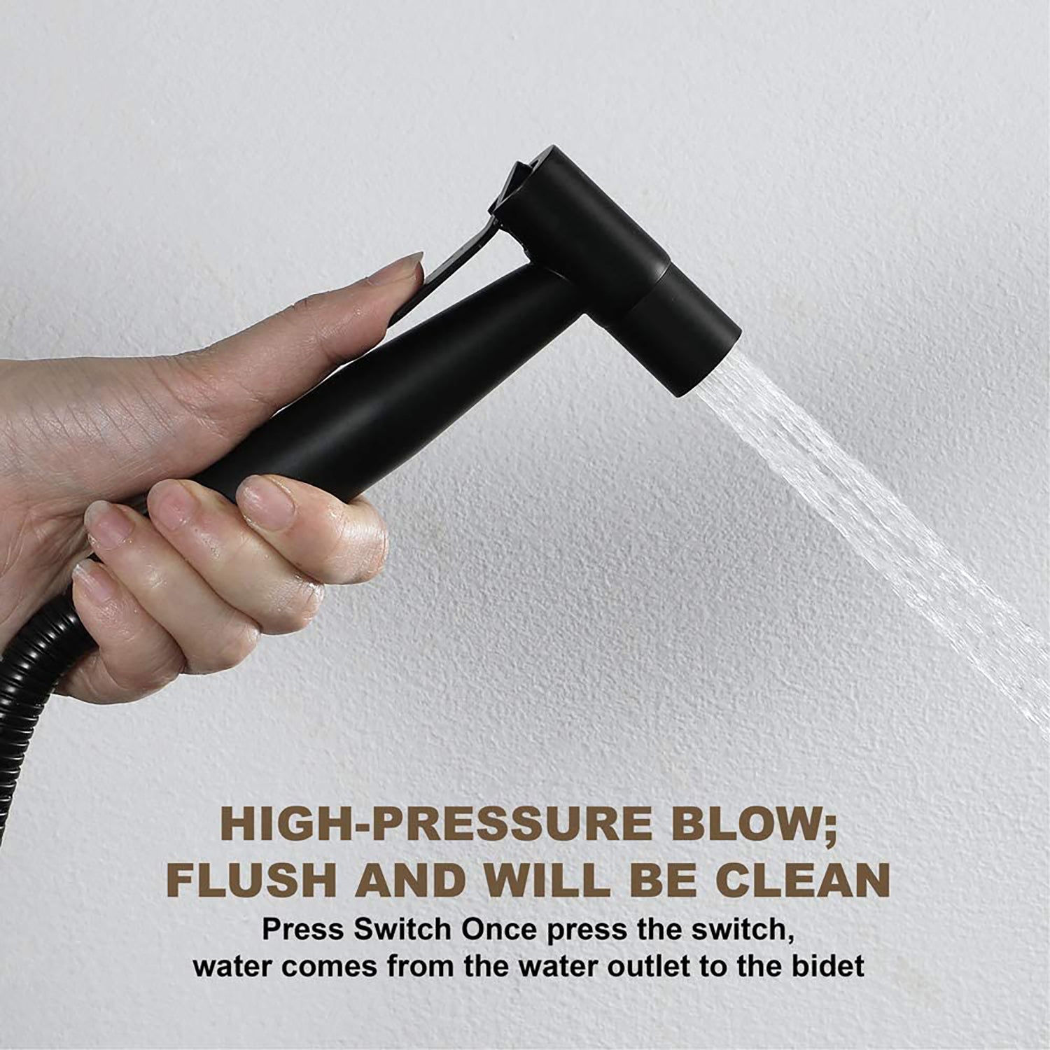 Handheld Bidet Sprayer For Toilet Matte Black Matte Black Stainless Steel