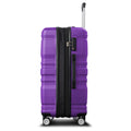 Luggage Sets Model Expandable Abs Hardshell 3Pcs Clearance Luggage Hardside Lightweight Durable Suitcase Sets Spinner Wheels Suitcase With Tsa Lock 20''24''28'' Purple Purple Abs