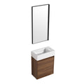 18 Inch Floating Small Bathroom Vanity With Single Sink, Suitable For Small Bathroom Bvb03018Bre Brown Ebony Plywood