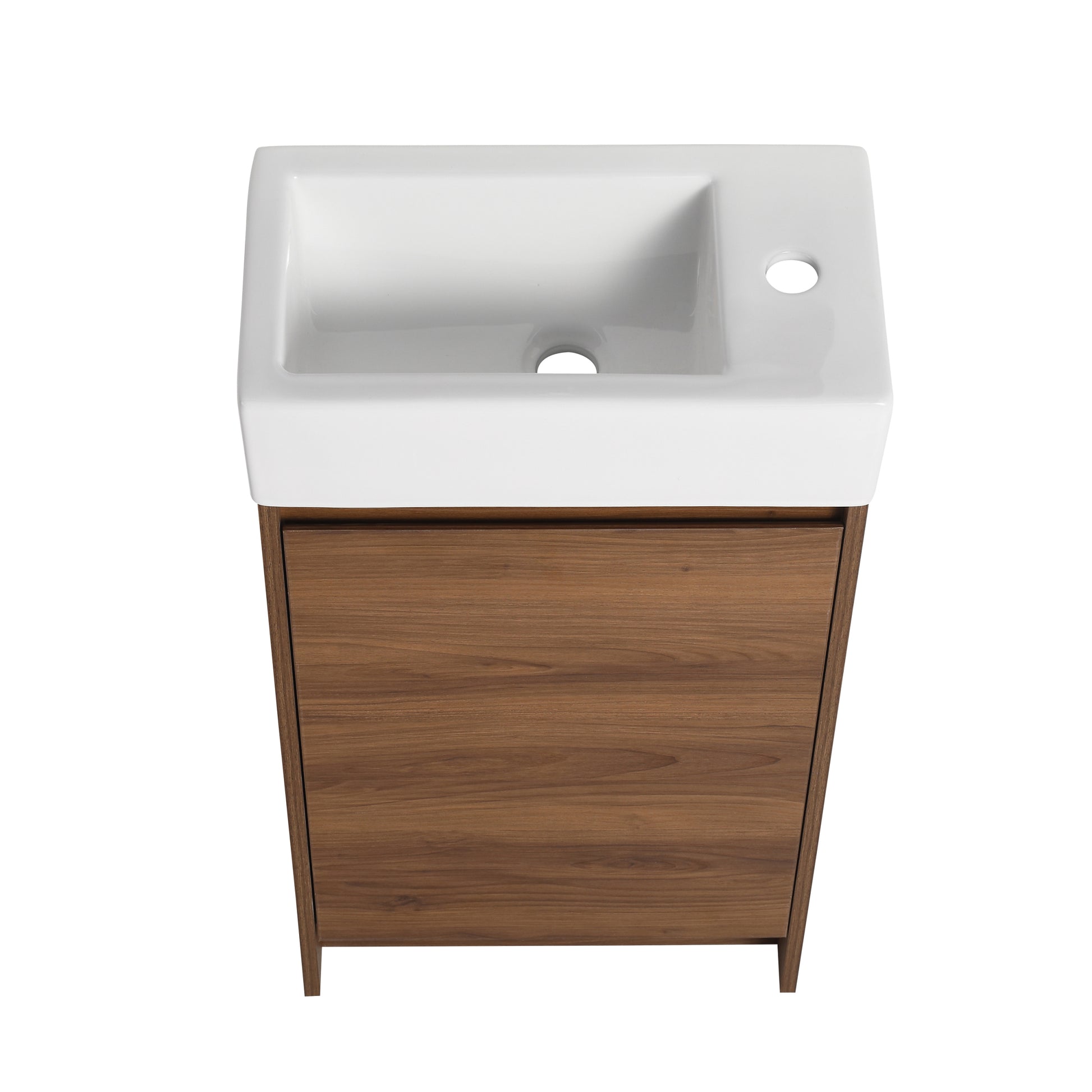 18 Inch Freestanding Bathroom Vanity With Single Sink, Soft Closing Doors, Suitable For Small Bathrooms Bvb03118Bre Brown Ebony 1 Bathroom Freestanding Plywood